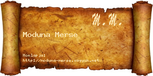 Moduna Merse névjegykártya